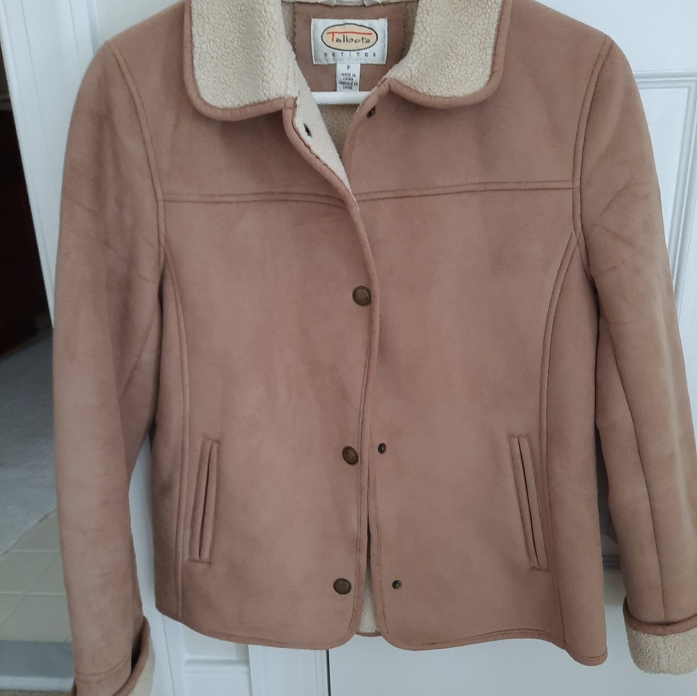 Talbots Tan Jacket with Cream Lining